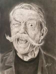 Portrait dessin homme moustache