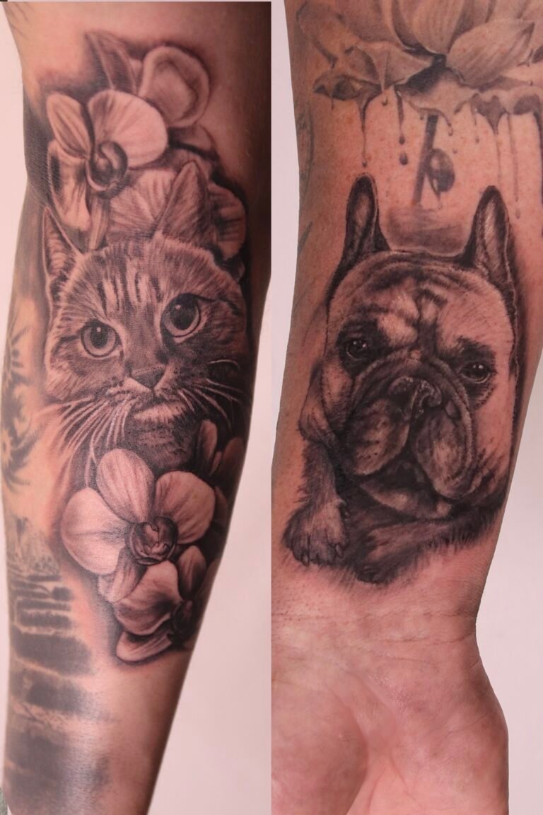 Tatouage animalier portraits animaux de compagnie